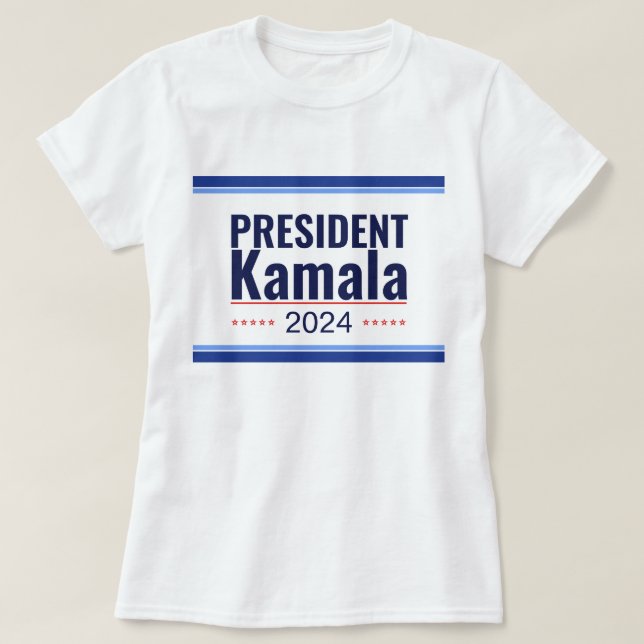 Camiseta Presidente Kamala 2024 Eleições (Frente do Design)