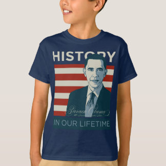 Camiseta Presidente Obama "história em nossa vida "