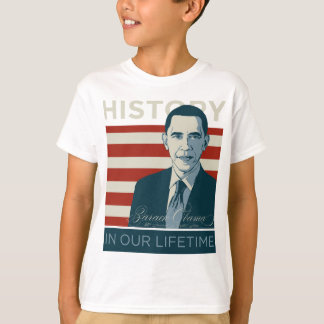 Camiseta Presidente Obama "história em nossa vida "