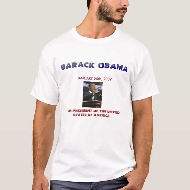 CAMISETA PRESIDENTE OBAMA INAUGURAÇÃO T-SHIRT (Frente)