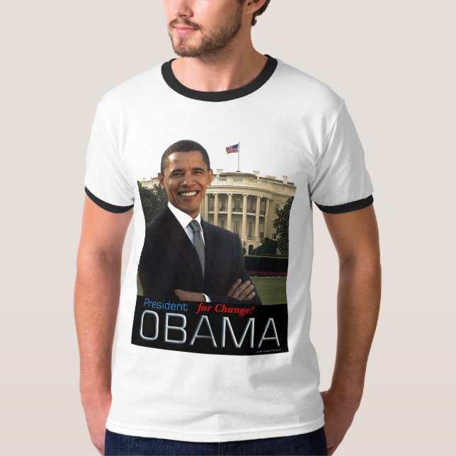 Camiseta Presidente Obama, para a mudança! (Frente)