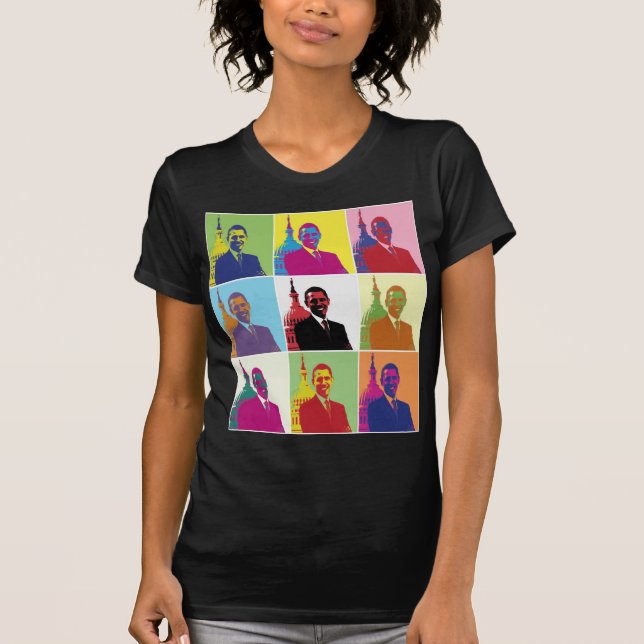 Camiseta Presidente Obama Pop Art (Frente)