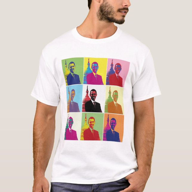 Camiseta Presidente Obama Pop Art (Frente)