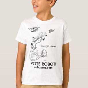 Camiseta Presidente T-shirt do robô dos miúdos