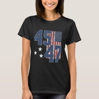 Camiseta Presidente Trump 45 47 Vintage American Flag