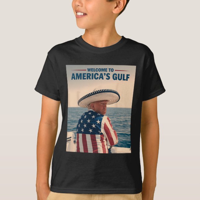 Camiseta Presidente Trump América do Golfo do México Sombre (Frente)