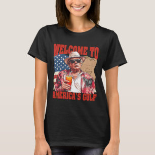 Camiseta Presidente Trump Bem-vindo ao Golfo da América Méx