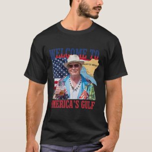 Camiseta Presidente Trump Bem-vindo ao Golfo da América Méx