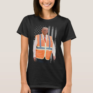Camiseta Presidente Trump Caminhão de Lixo Trabalhador Cole