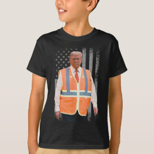 Camiseta Presidente Trump Caminhão de Lixo Trabalhador Cole