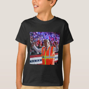 Camiseta Presidente Trump Caminhão de Lixo Trabalhador Cole