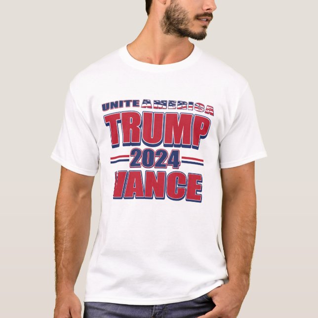 Camiseta Presidente Trump e JD Vance 2024 (Frente)