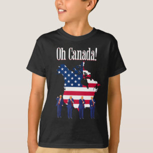 Camiseta Presidente Trump engraçado dizendo Oh Canadá Mapa
