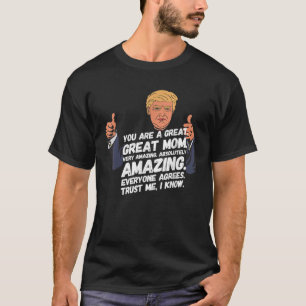 Camiseta Presidente Trump Excelente Mãe Ideia de Natal Dota