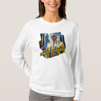 Camiseta Presidente Trump - Vencedores Nunca Sair