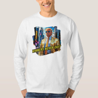 Camiseta Presidente Trump - Vencedores Nunca Sair