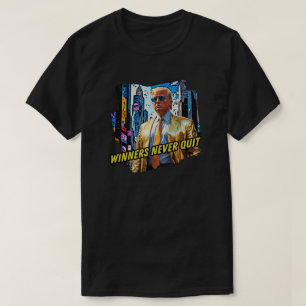 Camiseta Presidente Trump - Vencedores Nunca Sair