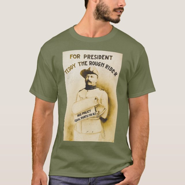Camiseta Presidente Ursinho - Rough Rider 🫎 Roosevelt (Frente)