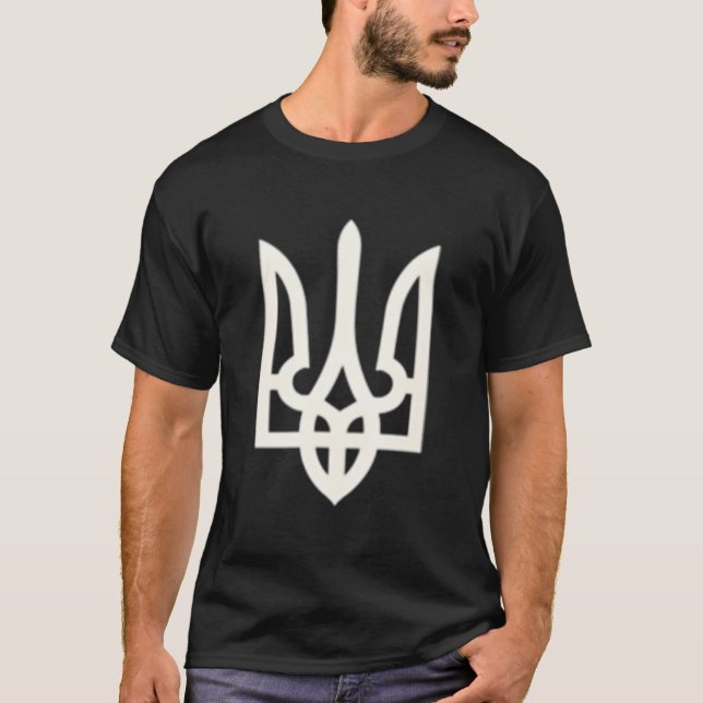Camiseta Presidente Volodymyr Zelensky Trident Ucraniano Ze (Frente)