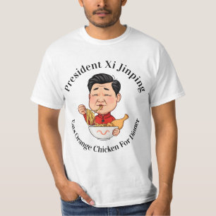 Camiseta Presidente Xi Jinping Come Frango Laranja