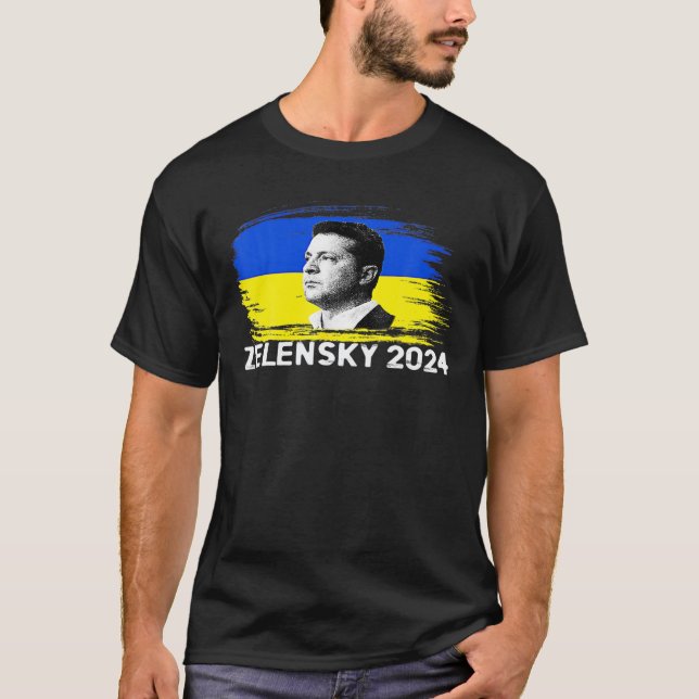 Camiseta Presidente Zelensky 2024 Eleições na Ucrânia (Frente)