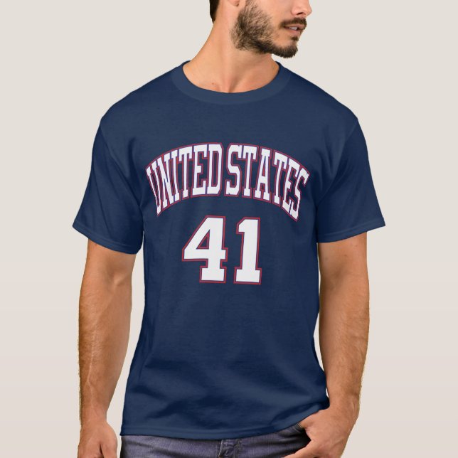 Camiseta PresidenTees #41 Bush (Frente)