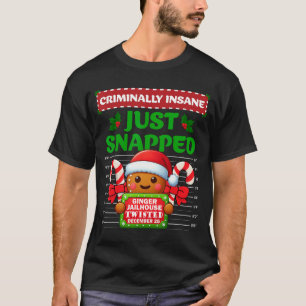 Camiseta Presidiário de Pão de Mel Engraçado Natal Família