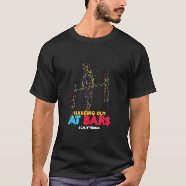 Camiseta Preso Em Bares, Atento Da Ginástica Calística Bo (Frente)