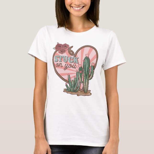 Camiseta Preso Em Seu Cactus Engraçado (Frente)