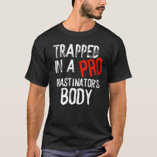 Camiseta Preso na bolsa de T-SHIRT CORPORAL do próCRASTINAT
