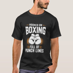 Camiseta Preso no Boxe Cheio de Linhas de Golpe Boxeador Es