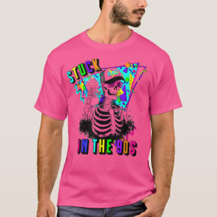 Camiseta Preso no esqueleto da década de 90, retrato engraç