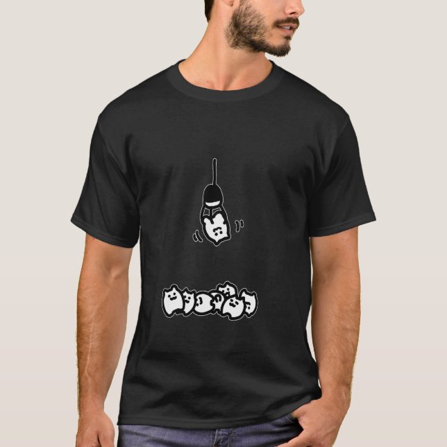 Camiseta Preso num jogo de garra?Gato (Frente)