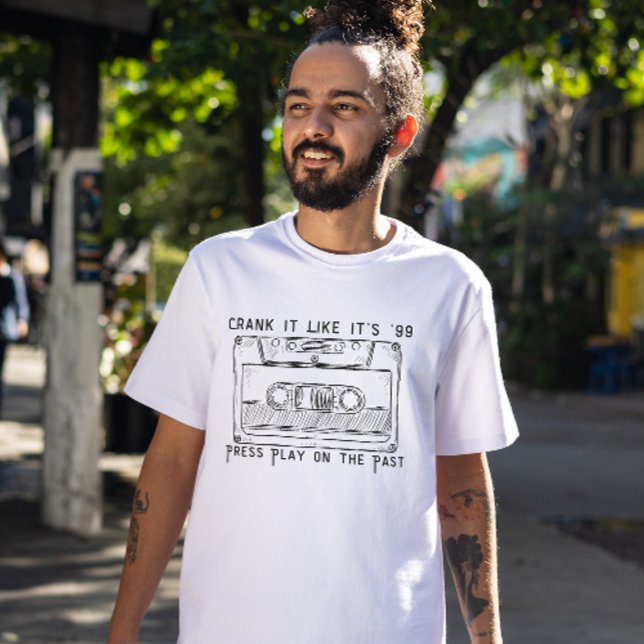 Camiseta Press Play on the Past – 90s Stereo Soul Retro Cas (Criador carregado)