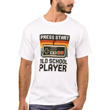 Camiseta Press Start Old School Player