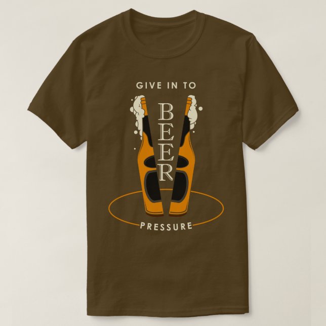 Camiseta Pressão da garrafa de cerveja (Frente do Design)