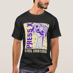 Camiseta Pressione X para sentir o vídeo animado das emoçõe