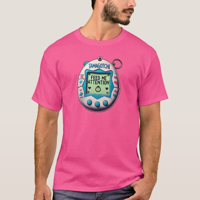 Camiseta Preste atenção - Tamagotchi (Frente)