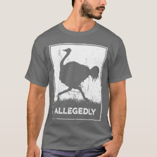 Camiseta Presumivelmente avestruz vintage retrô menino