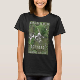 Camiseta preta "Anticonvenção" feminina