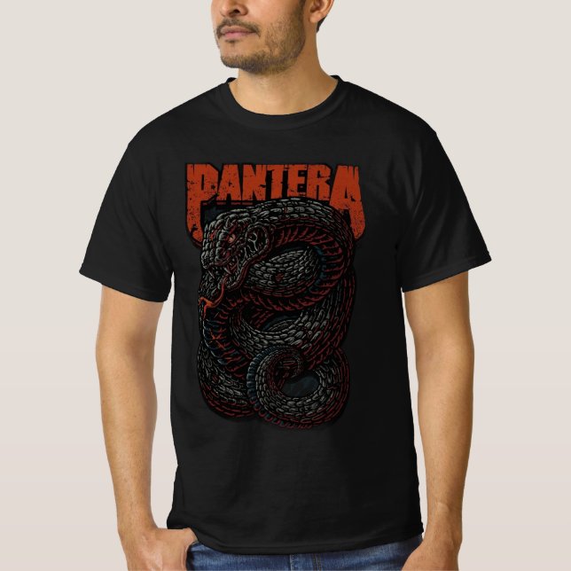 Camiseta preta banda Pantera (Frente)