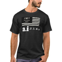 Camiseta Preta Básica I.A. MENTIRAS