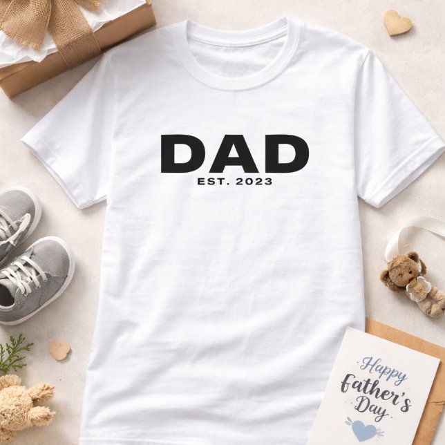 Camiseta Preta Branca Ousada Pai Fundada (Criador carregado)