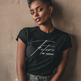 Camiseta Preta Chic & Moderna com Letra 'Future Mr