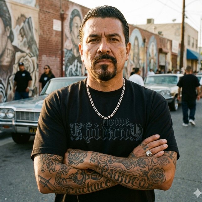 Camiseta Preta Chicano Firme (Firme Chicano Black T-Shirt)