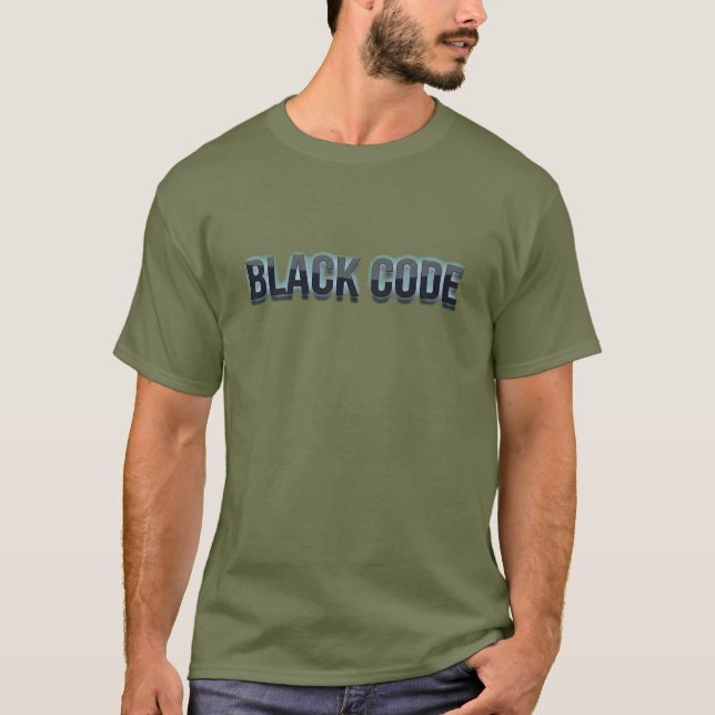 Camiseta Preta Código Logo Escuro Tee (Frente)