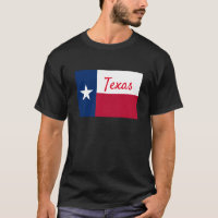 Camiseta preta com bandeira do Texas no estado de 
