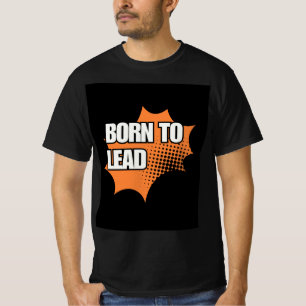 Camiseta preta com design laranja