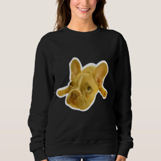 Camiseta Preta com Foto de Cachorrinho French Bull