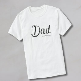 Camiseta Preta com Letreiro de Pai Estabelecido